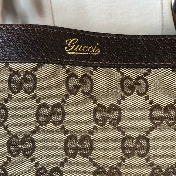 GUCCI GG Monogram E/W Tote Shoulder Bag w/ Center Zipper Compartment MINT - Picture 5 of 17